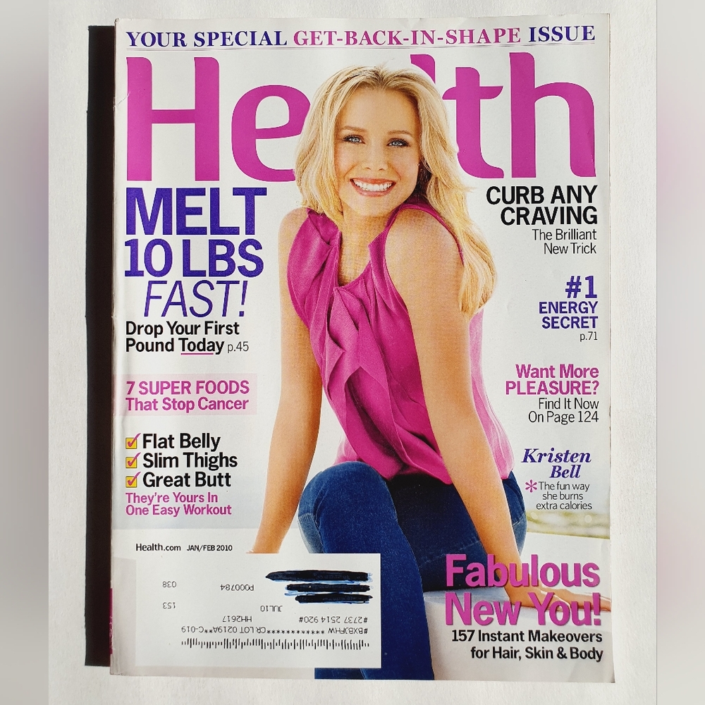 Health Magazine January February, 2010 - Kristen Bell